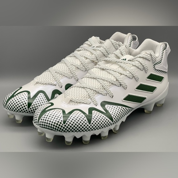 Adidas Freak 22 Team Football Cleats White Green GY0434 MSU Men’s Size 10.5 NEW main image 4